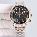 Replica Omega Seamaster Chronograph 44MM Stainless Steel Black Watch